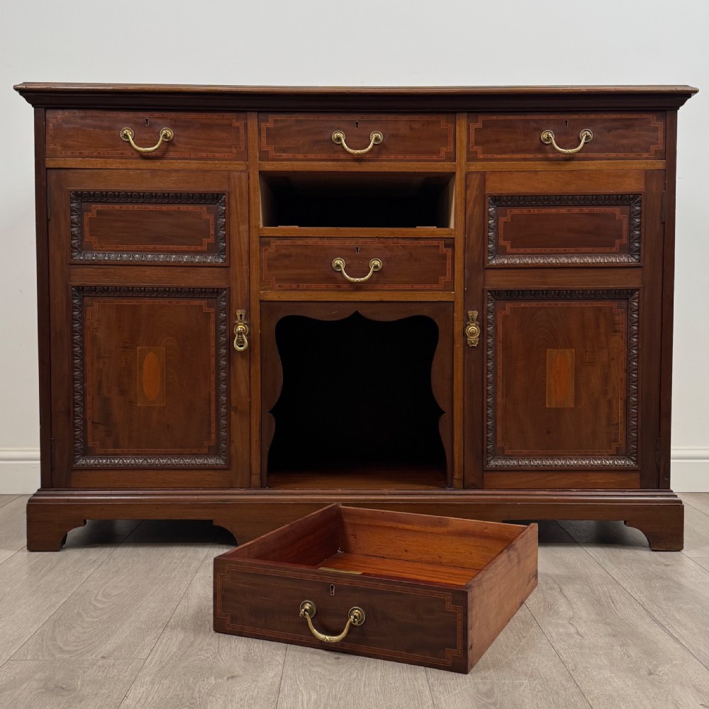 Antique 20th Century Good Quality Inlaid Sideboard In Mahogany  View XII