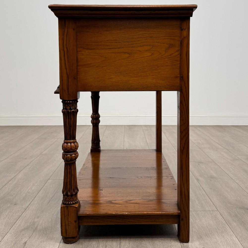 Antique 20th Century Small Fine Quality Dresser Base In Oak View III