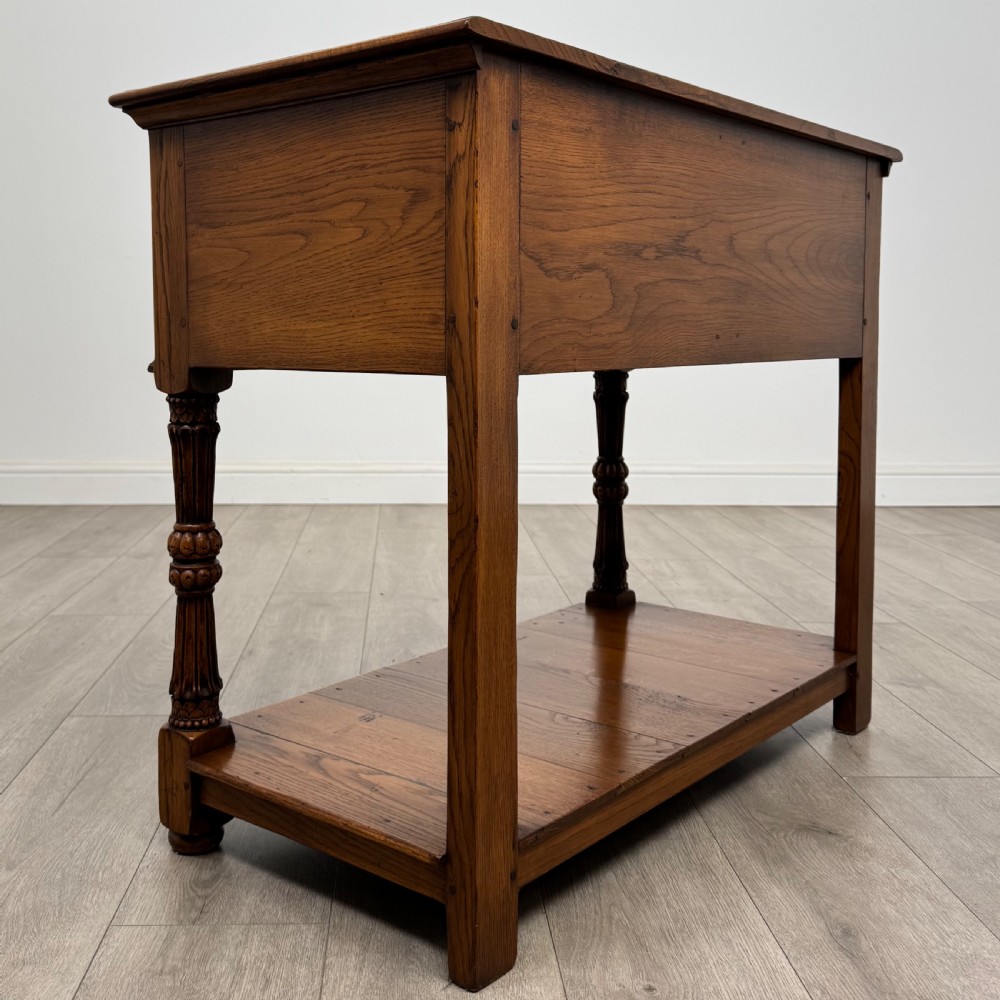 Antique 20th Century Small Fine Quality Dresser Base In Oak View IV