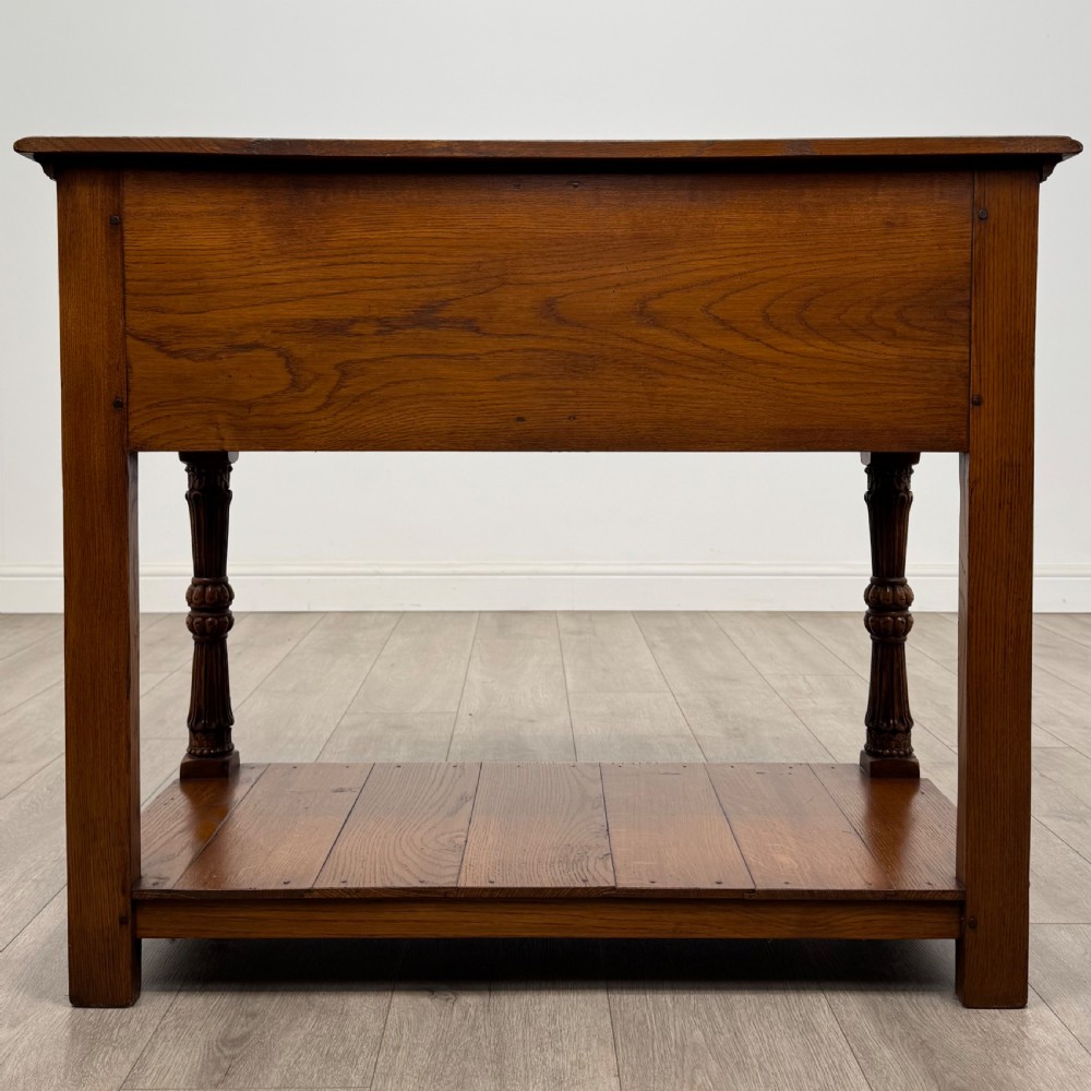 Antique 20th Century Small Fine Quality Dresser Base In Oak View V