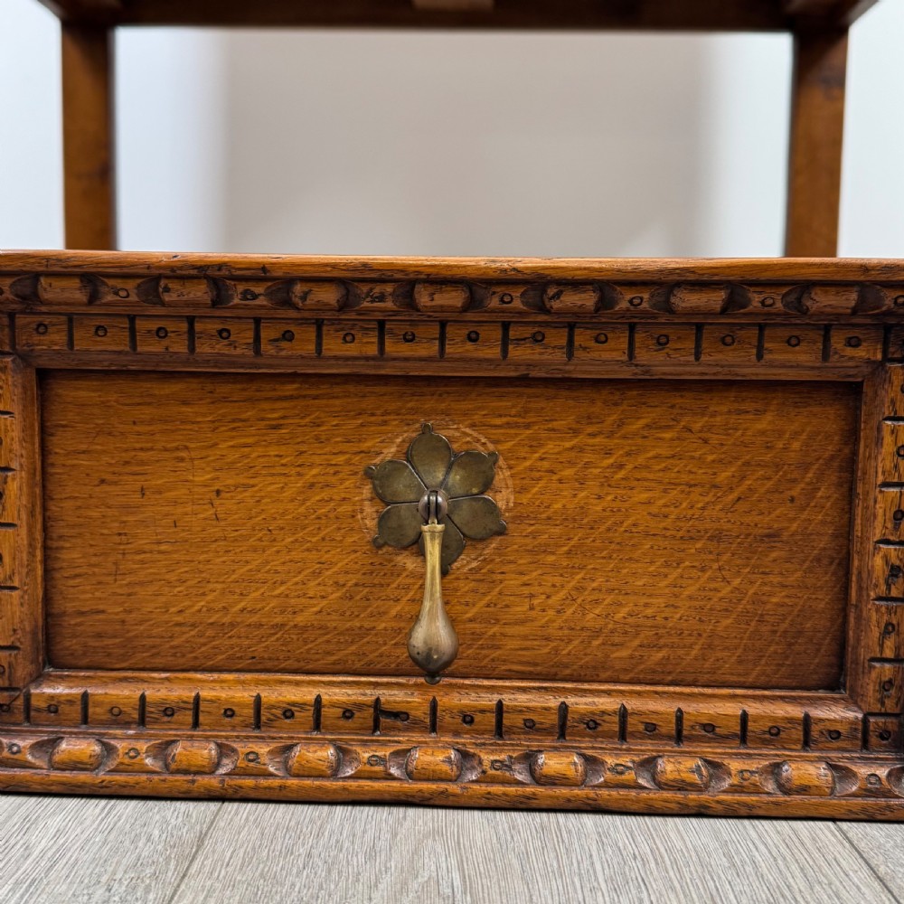Antique 20th Century Small Fine Quality Dresser Base In Oak View XI