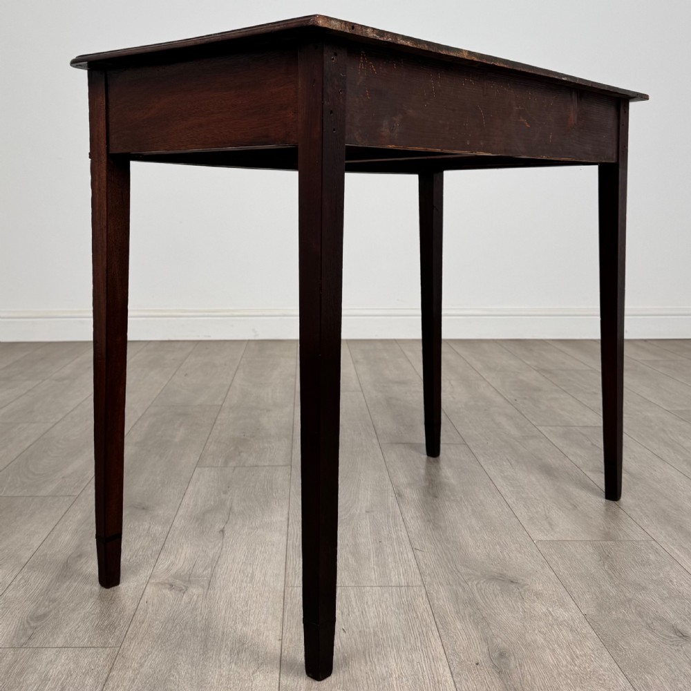Antique 18th Century Good Quality Writing Table In Mahogany  View IV