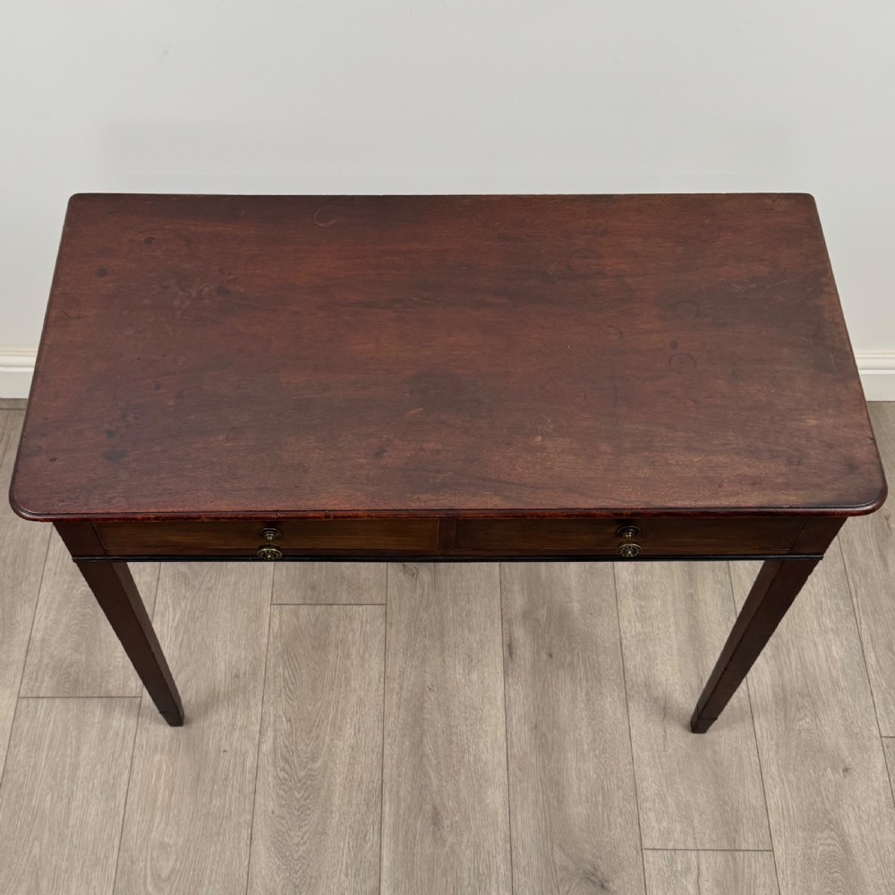 Antique 18th Century Good Quality Writing Table In Mahogany  View IX