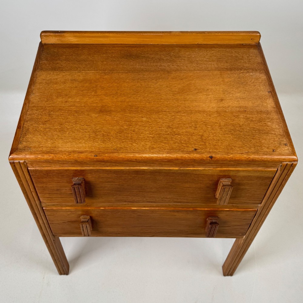  Antique 20th Century Small Golden Oak Chest Of Drawers  View IX