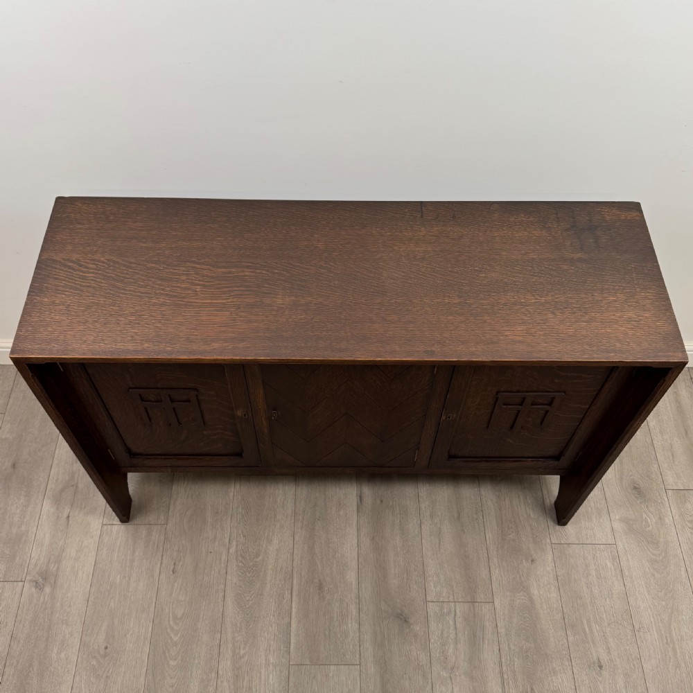 Antique 20th Century Unique Good Quality Sideboard In Oak  View V
