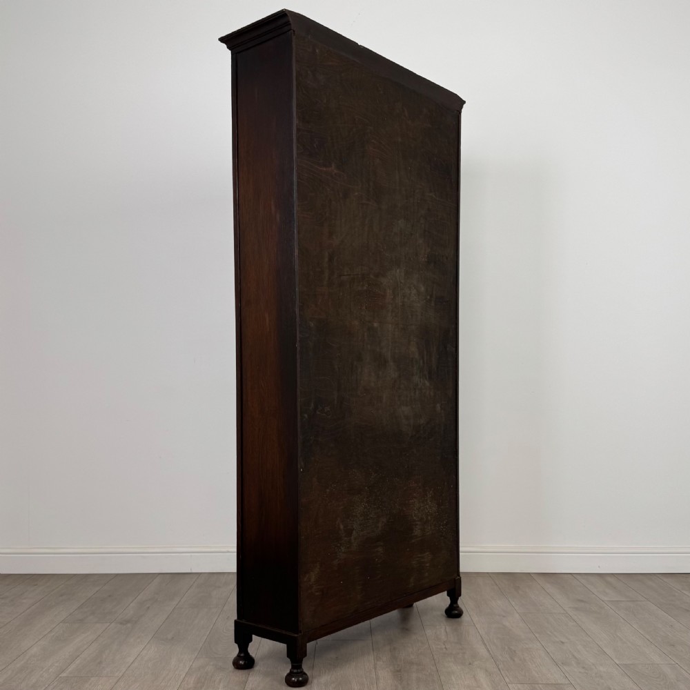 Antique 20th Century Large Glazed Display Cabinet In Oak  View IV
