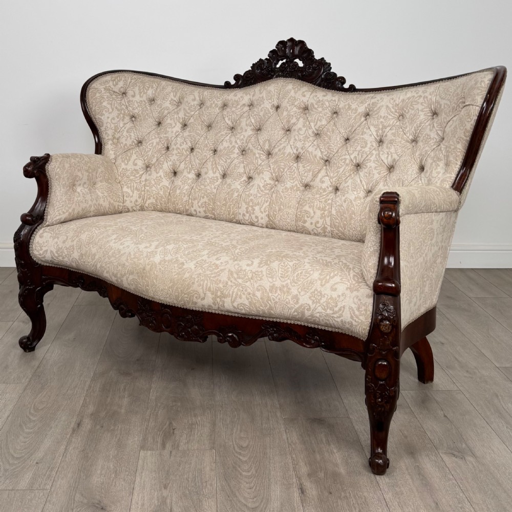 Antique 19th Century Fine Quality Sofa In Mahogany  View II