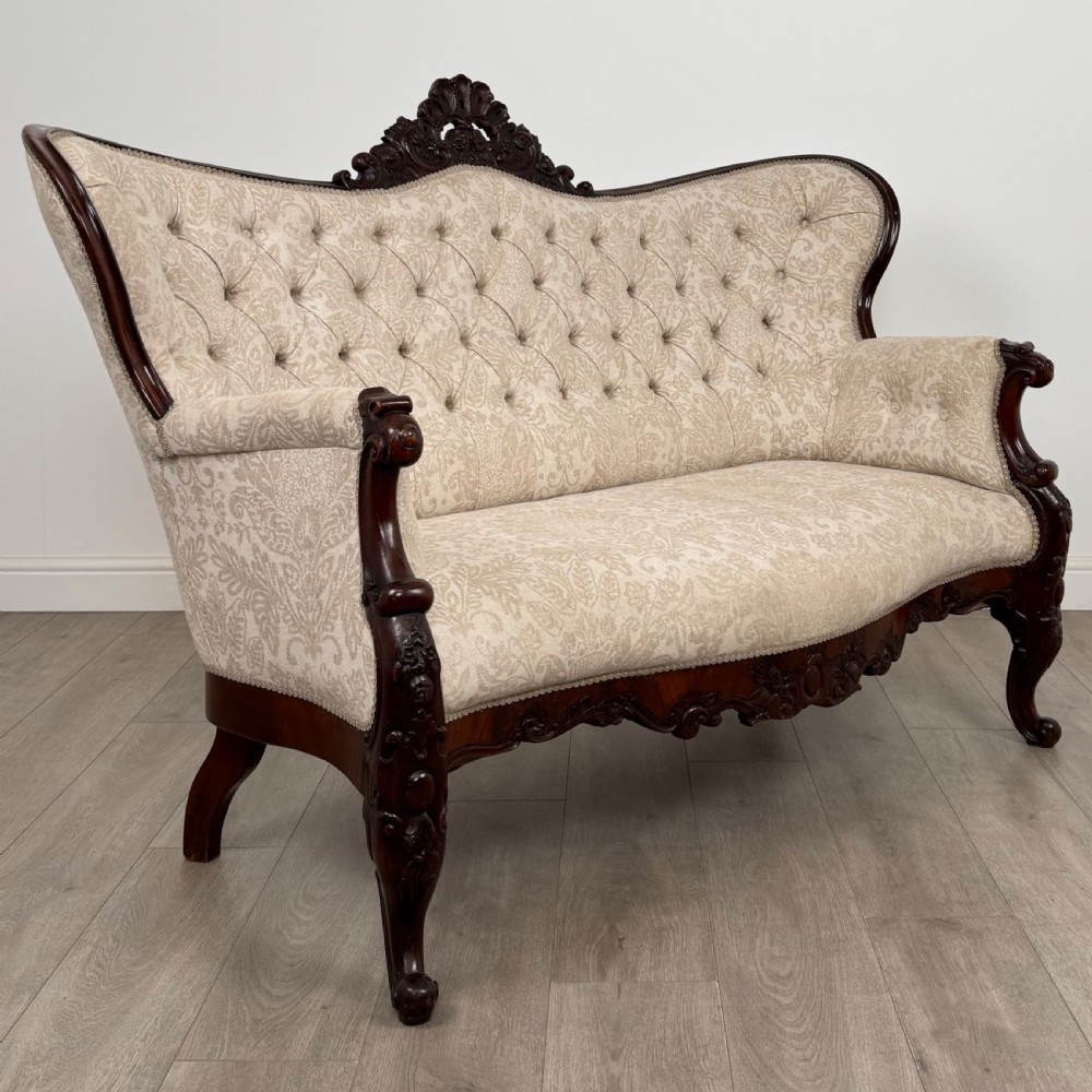 Antique 19th Century Fine Quality Sofa In Mahogany  View VIII