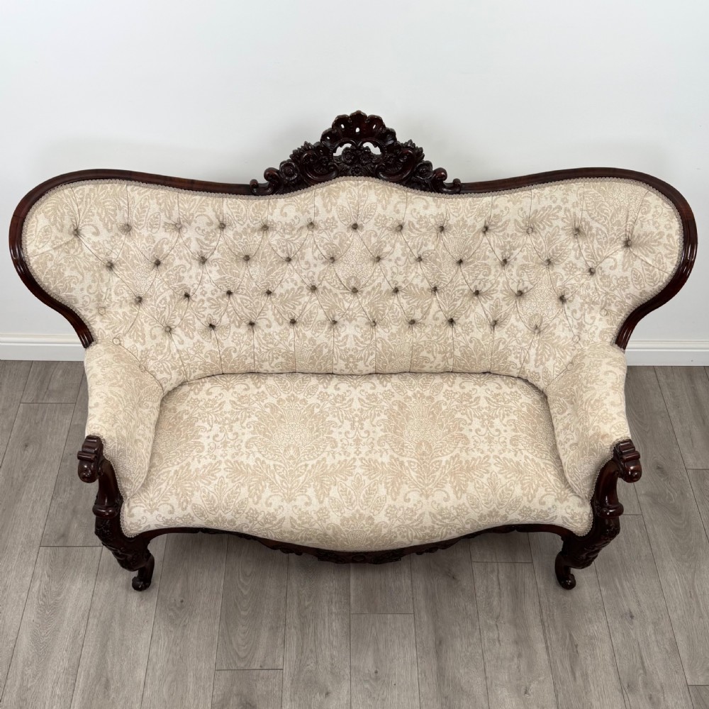 Antique 19th Century Fine Quality Sofa In Mahogany  View IX