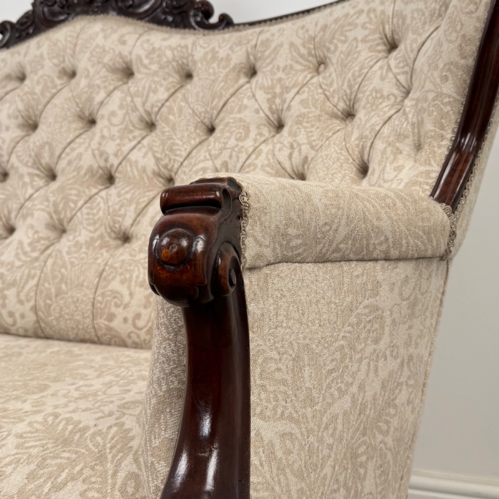 Antique 19th Century Fine Quality Sofa In Mahogany  View X