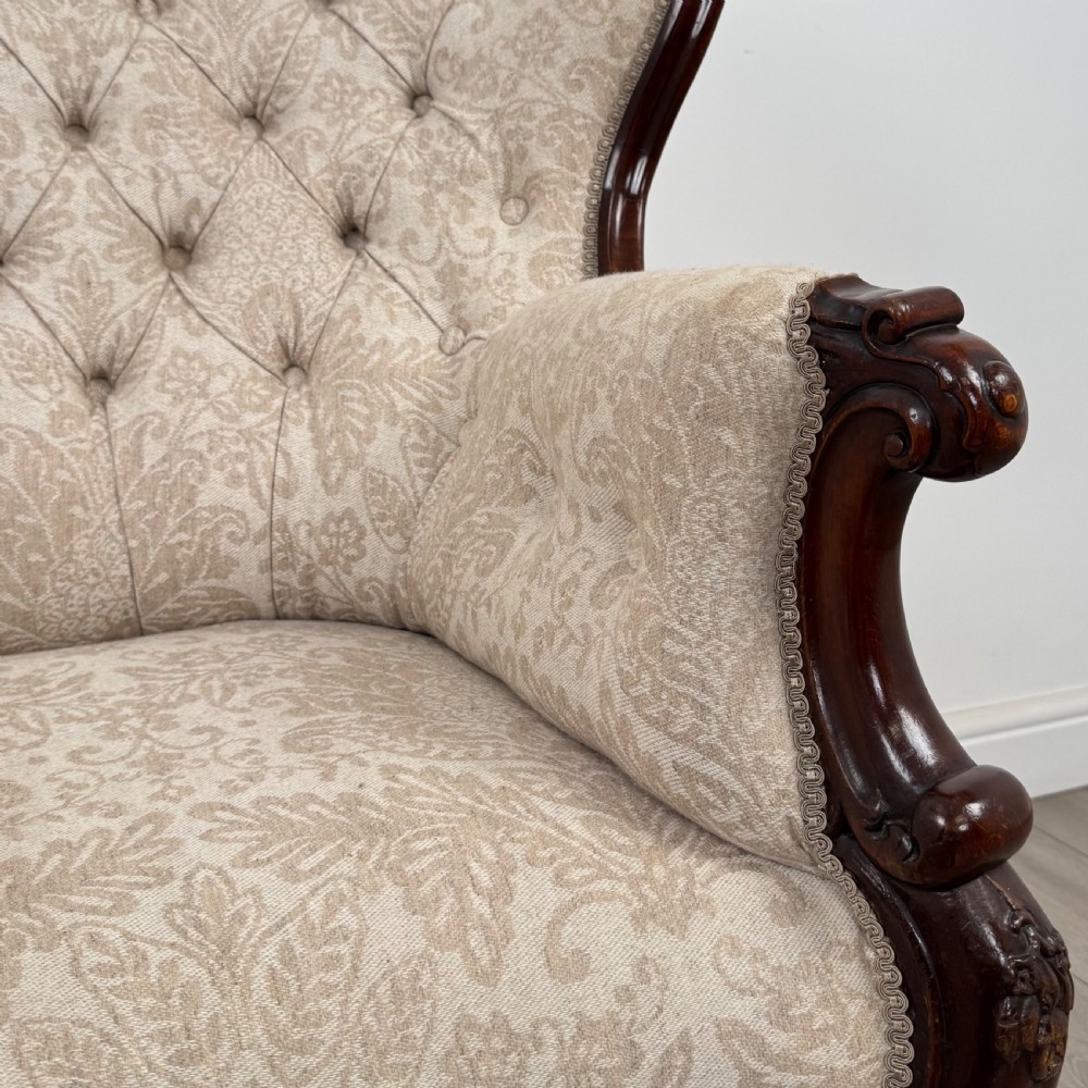 Antique 19th Century Fine Quality Sofa In Mahogany  View XI