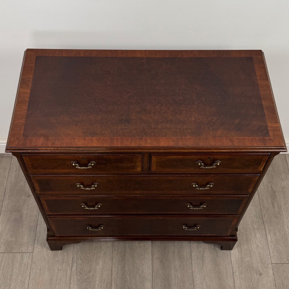  Antique 20th Century Chest Of Drawers In Burr Walnut  View IX