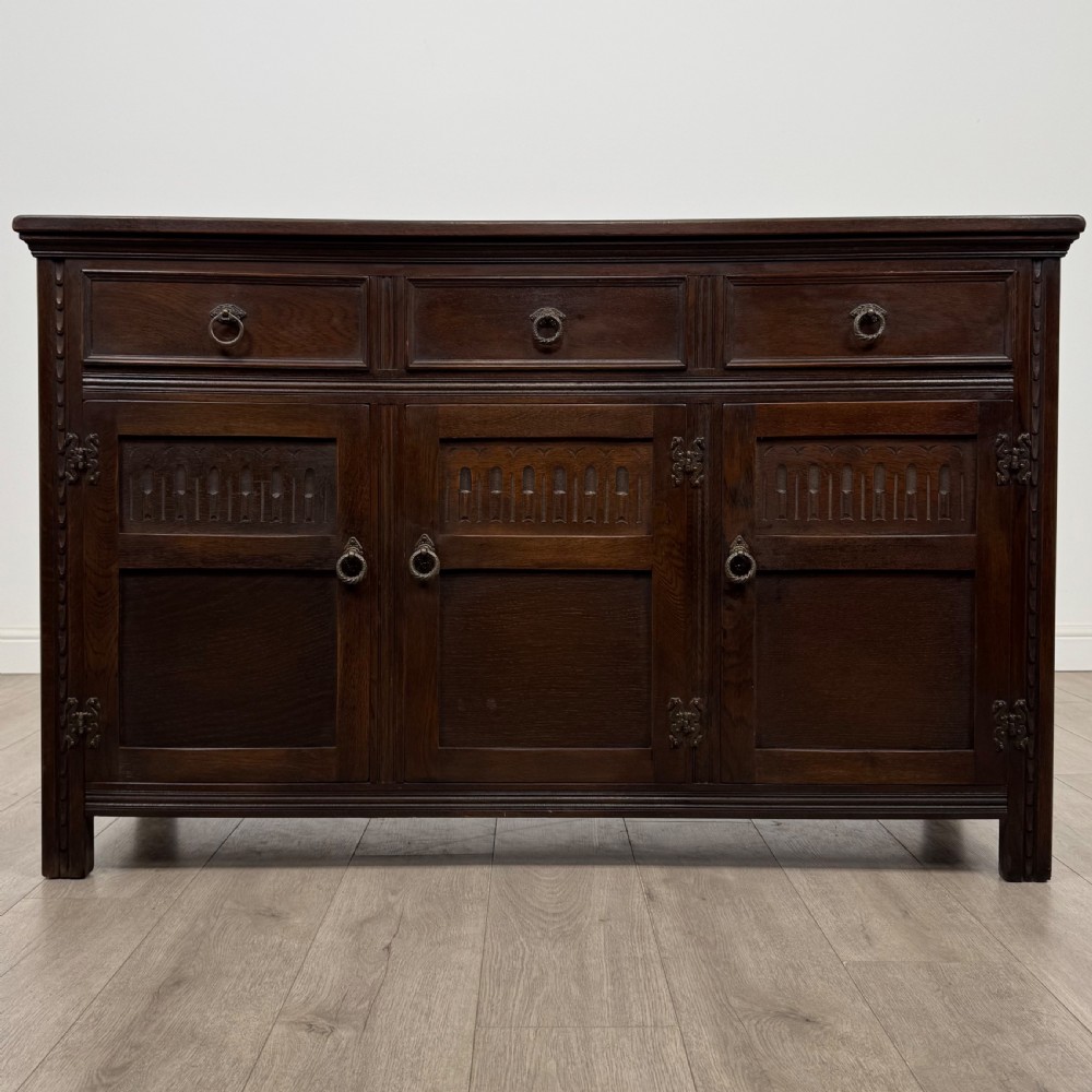  Antique 20th Century Good Quality Sideboard In Oak