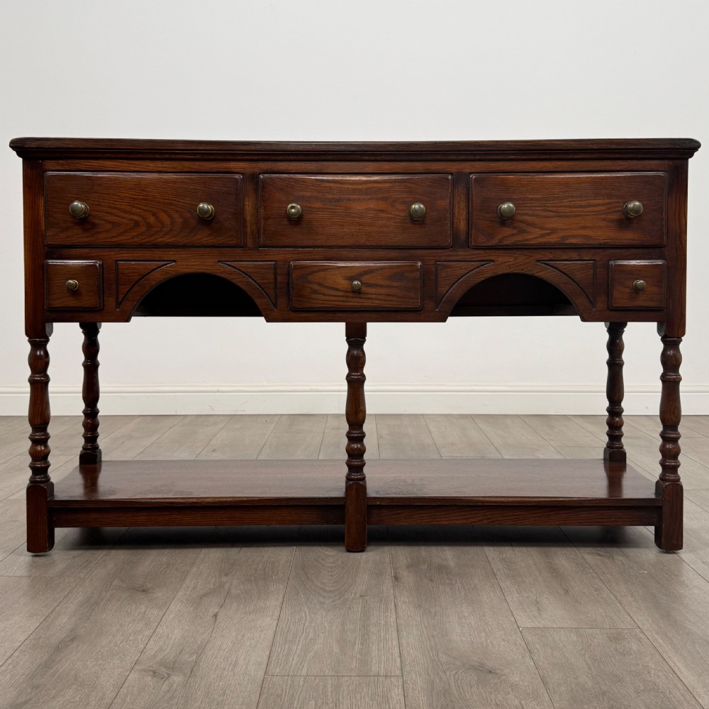 Antique 20th Century Good Quality Dresser Base In Oak 