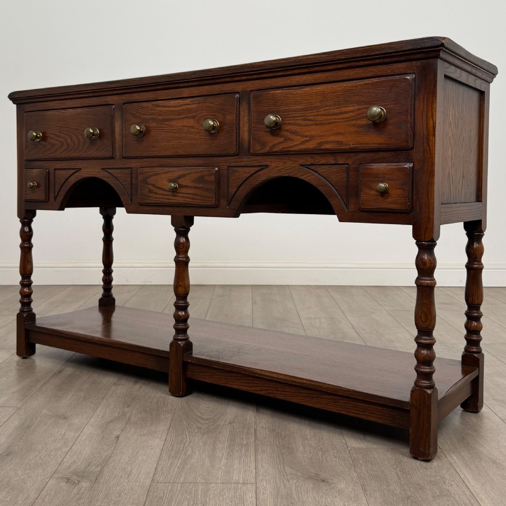 Antique 20th Century Good Quality Dresser Base In Oak  View II