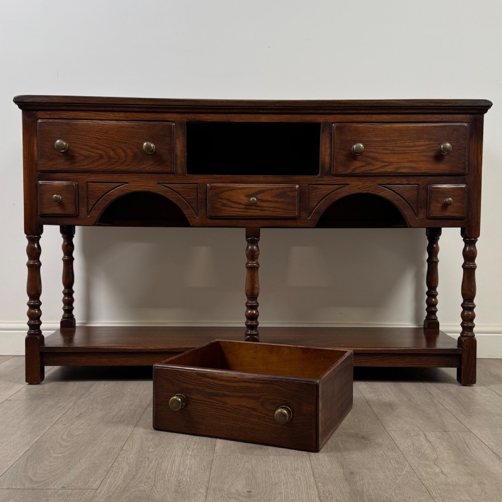 Antique 20th Century Good Quality Dresser Base In Oak  View X