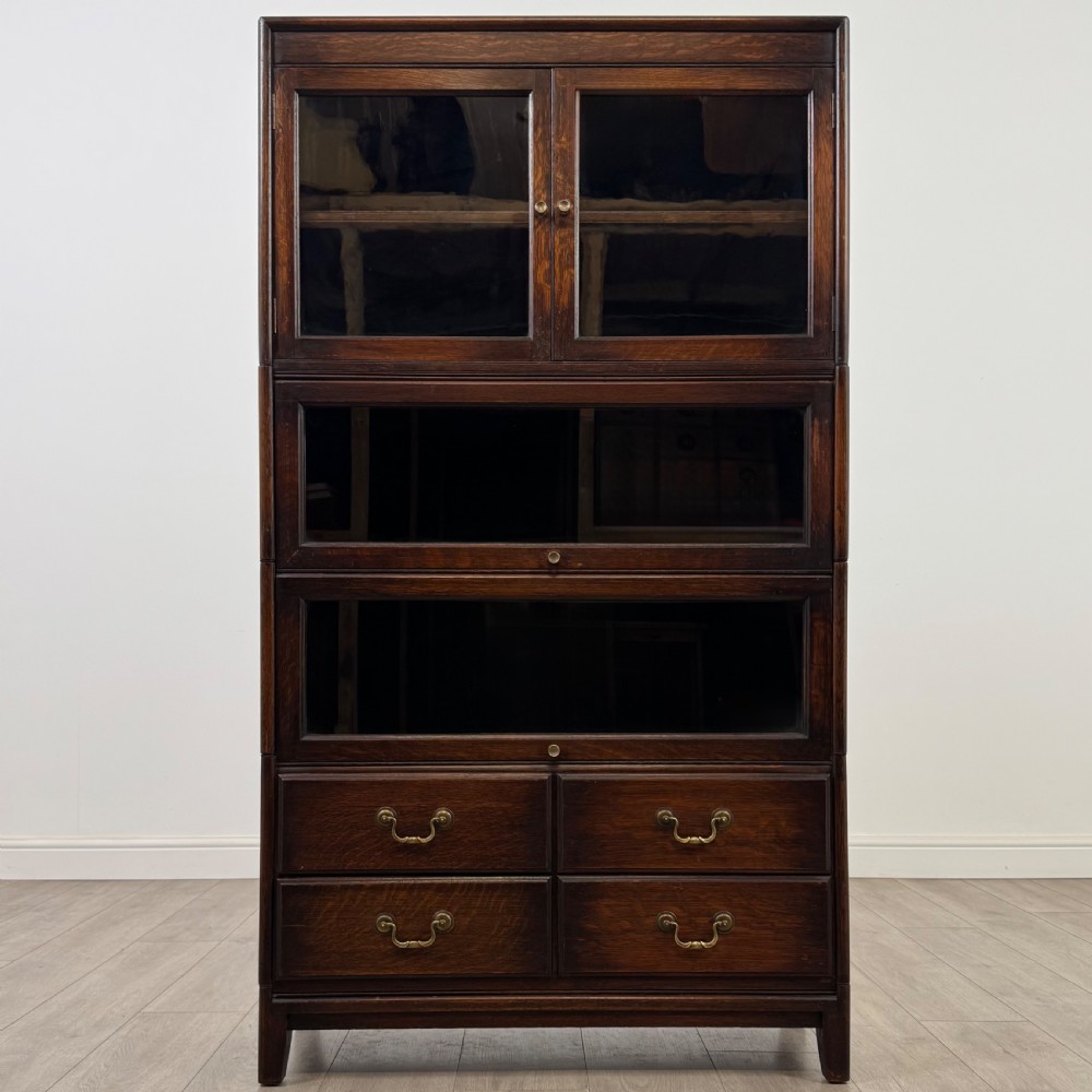 Antique 20th Century Fine Quality Stacking Cabinet In Oak 