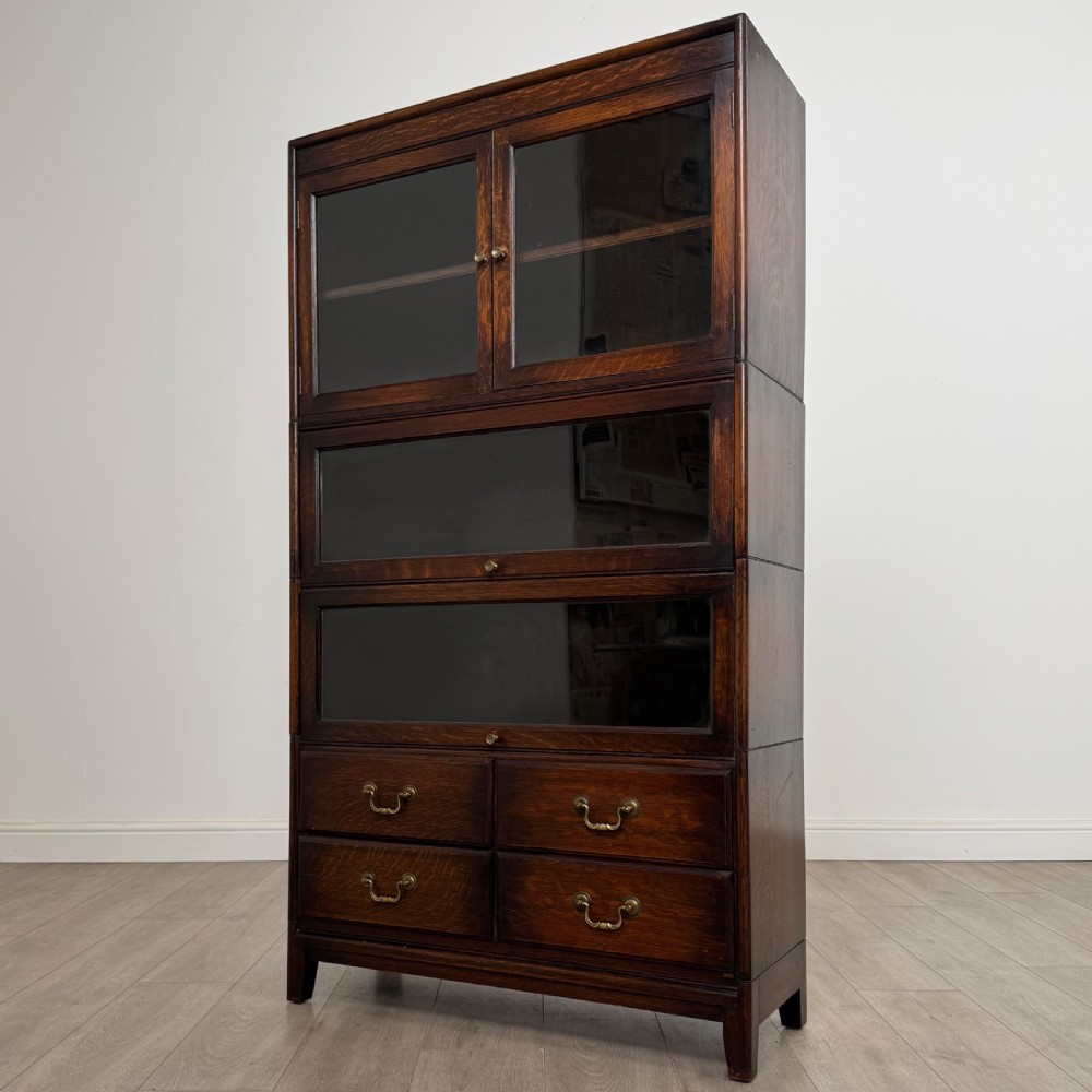 Antique 20th Century Fine Quality Stacking Cabinet In Oak  View III