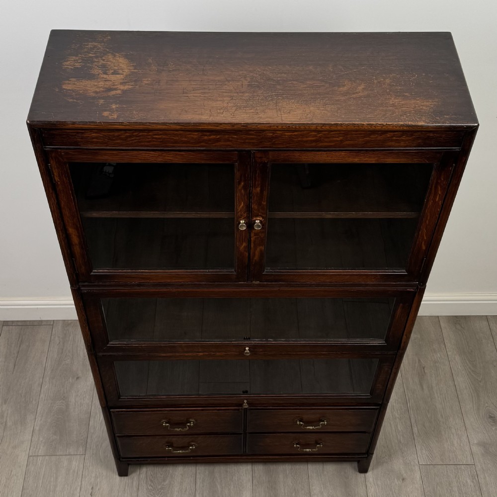 Antique 20th Century Fine Quality Stacking Cabinet In Oak  View X