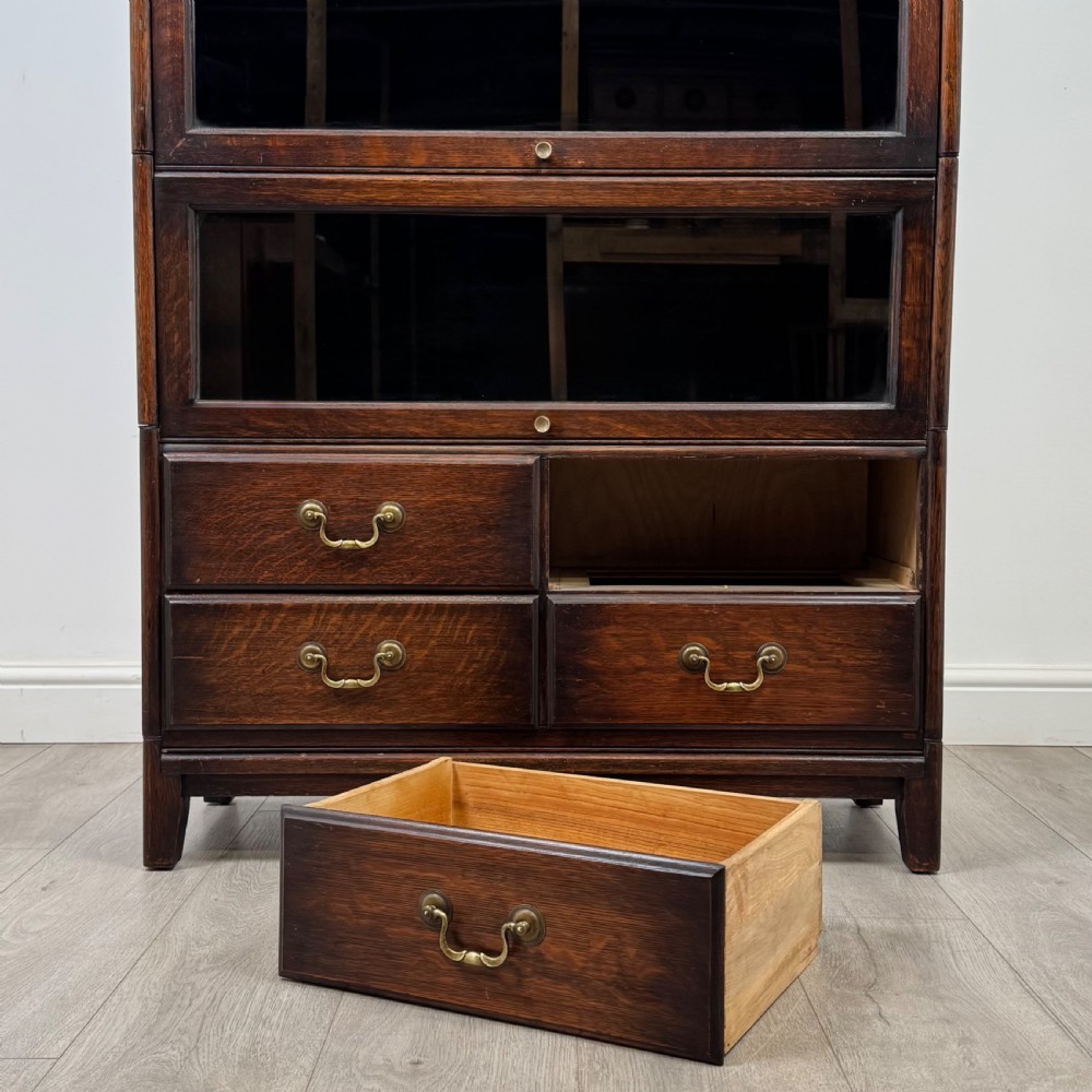 Antique 20th Century Fine Quality Stacking Cabinet In Oak  View XI