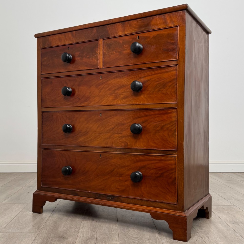  Antique 19th Century Chest Of Drawers In Mahogany  View II