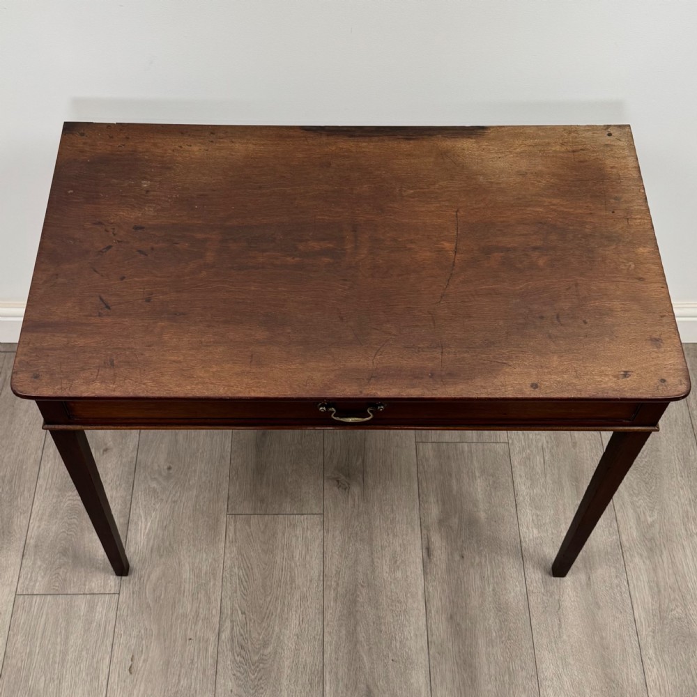 Antique 18th Century Good Quality Writing Table In Mahogany  View X