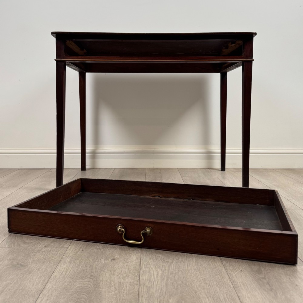 Antique 18th Century Good Quality Writing Table In Mahogany  View XI