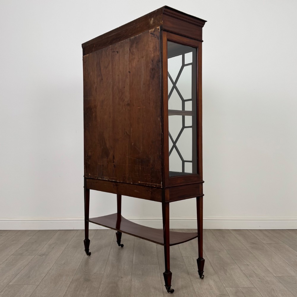 Antique 20th Century Edwardian Display Cabinet In Mahogany  View VII