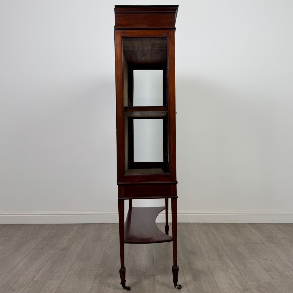Antique 20th Century Edwardian Display Cabinet In Mahogany  View VIII
