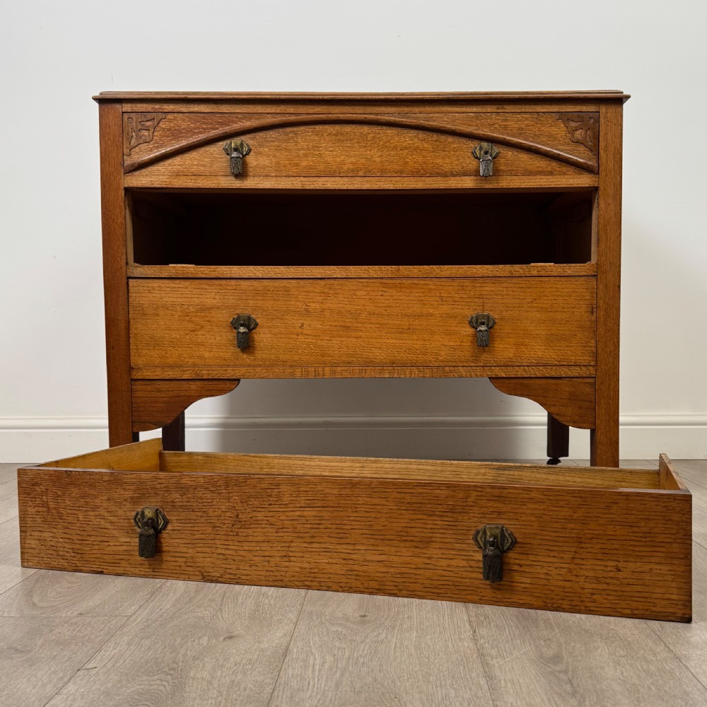 Antique 20th Century Pair Of Oak Chest Of Drawers  View XI