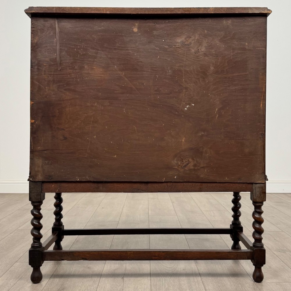  Antique 20th Century Edwardian Bureau In Oak View VI