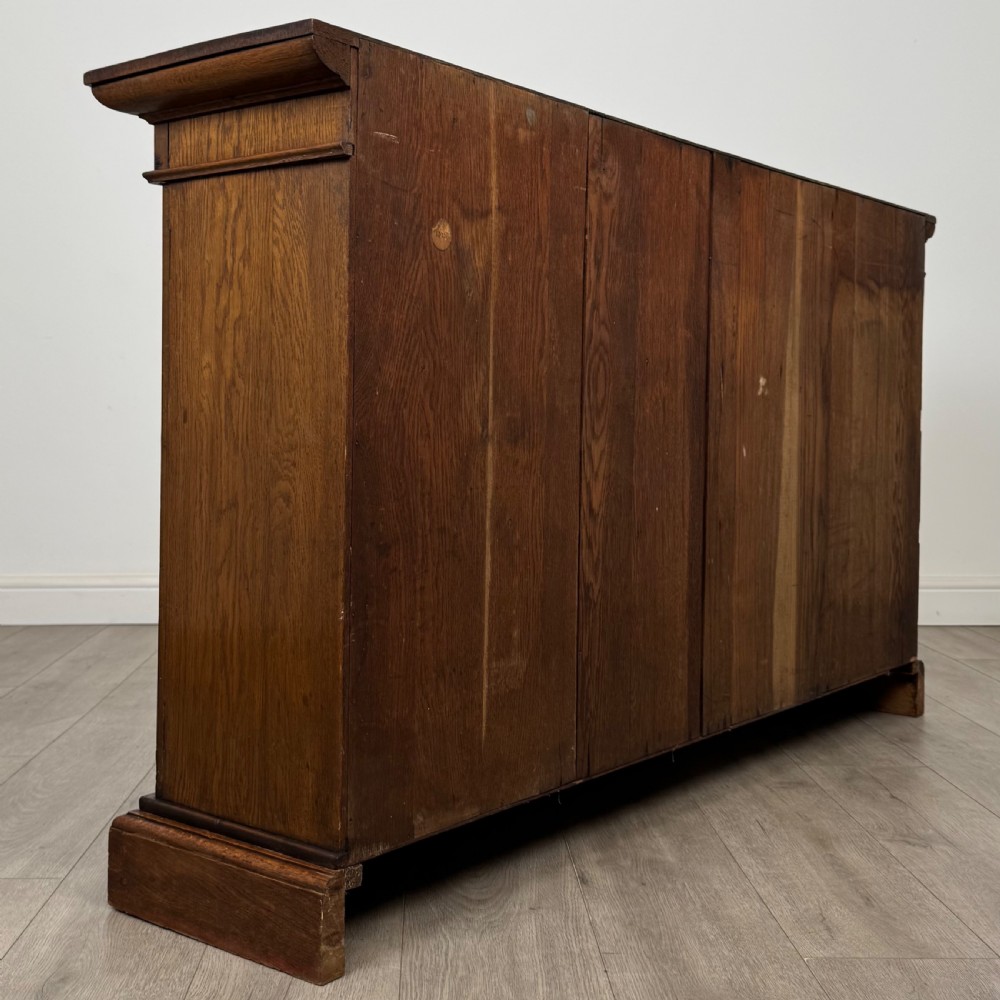 Antique 20th Century Fine Quality Open Bookcase In Oak  View IV