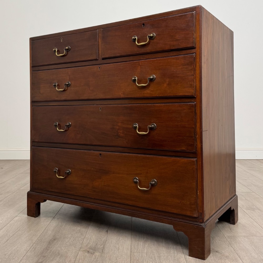Antique 19th Century Georgian Style Chest Of Drawers In Mahogany  View II