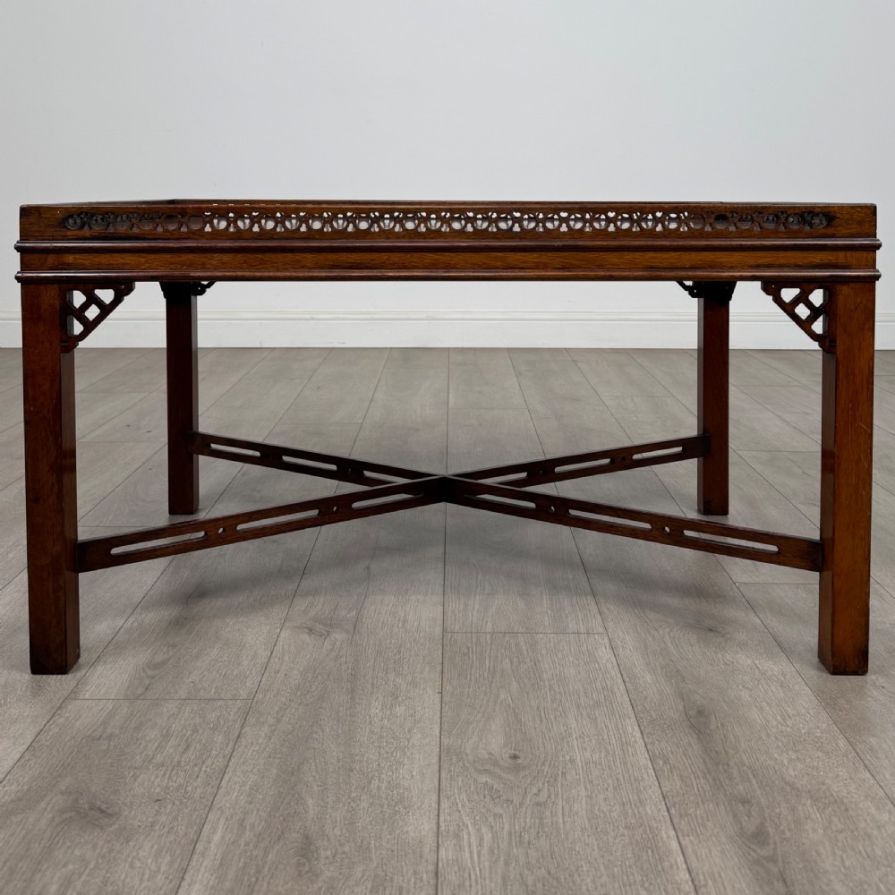 Antique 20th Century Chippendale Style Mahogany Coffee Table