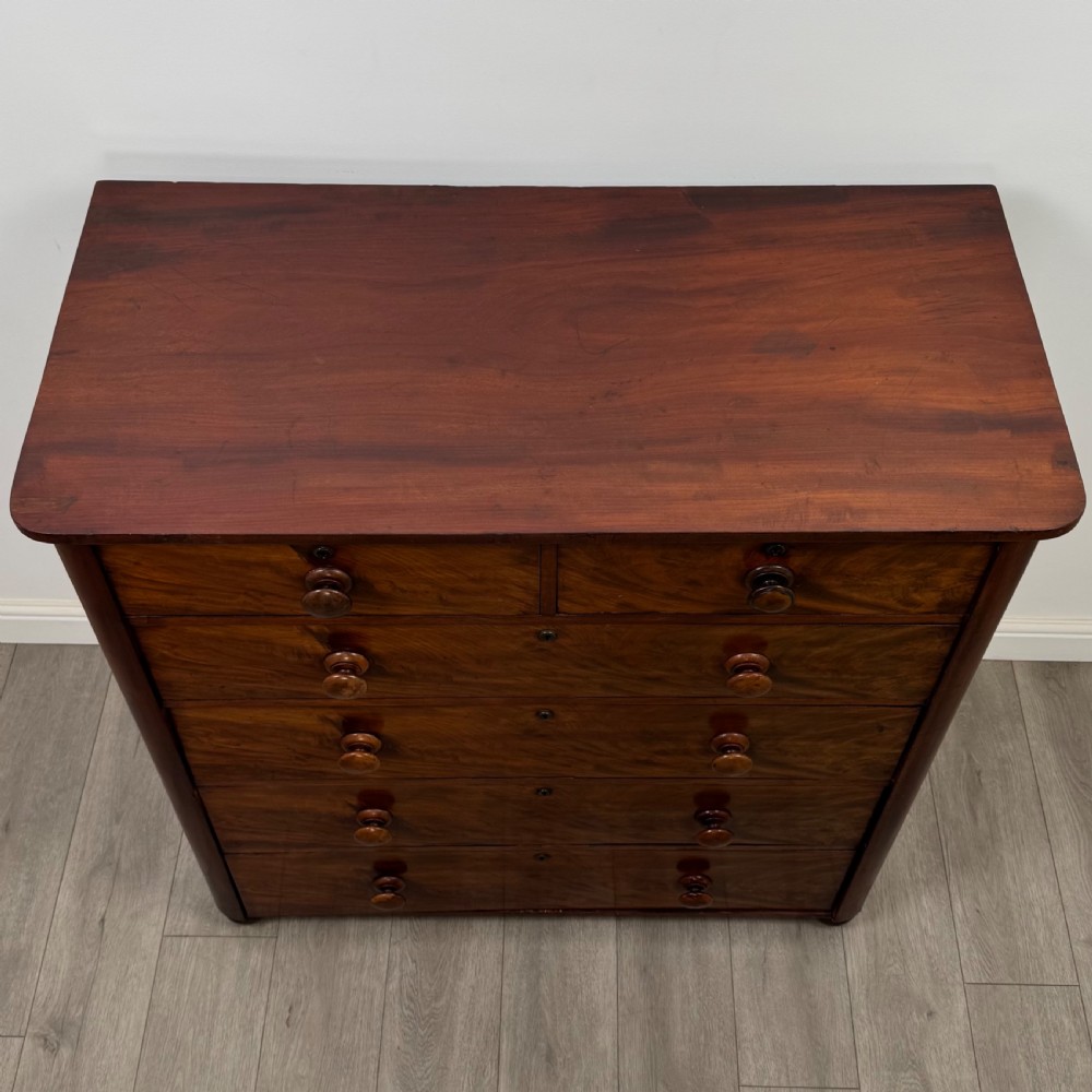 Antique 19th Century Victorian Chest Of Drawers In Mahogany View IX