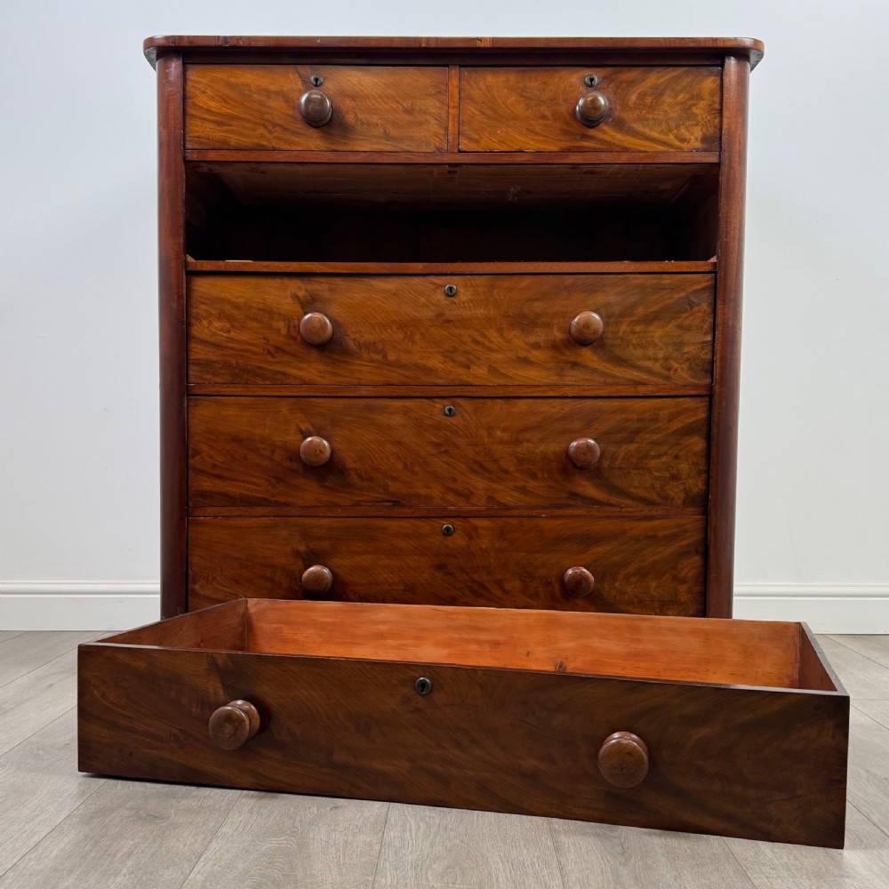 Antique 19th Century Victorian Chest Of Drawers In Mahogany View X