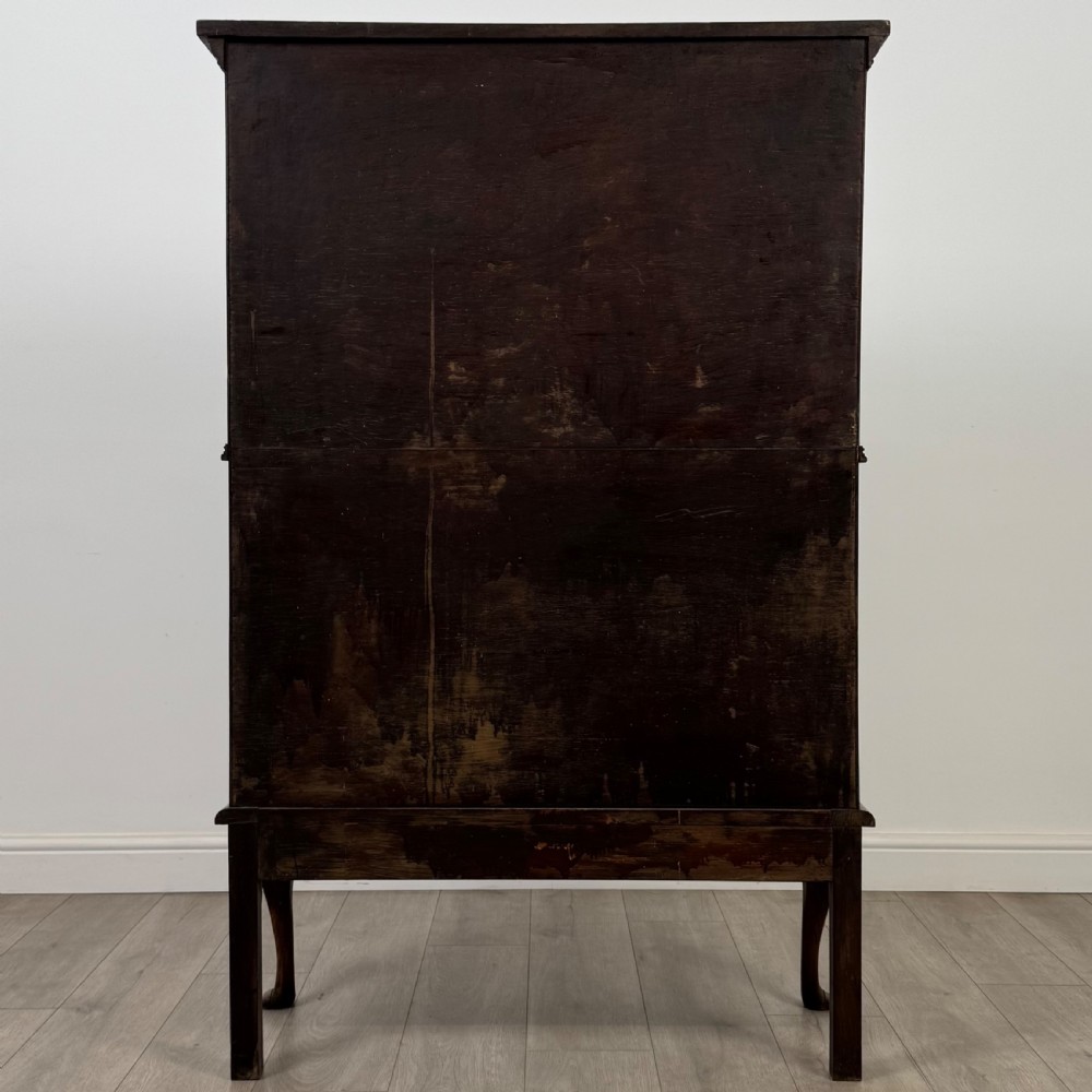 Antique 19th Century Carved Victorian Display Cabinet In Oak  View VII