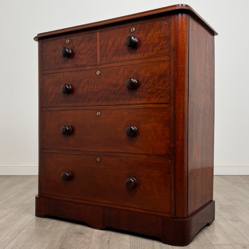  Antique 19th Century Victorian Mahogany Chest Of Drawers View II