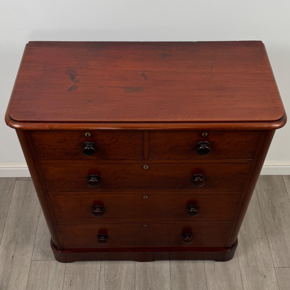  Antique 19th Century Victorian Mahogany Chest Of Drawers View IX