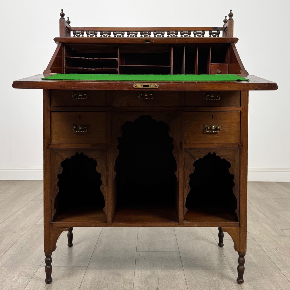  Antique 20th Century Liberty & Co Style Bureau In Walnut  View II