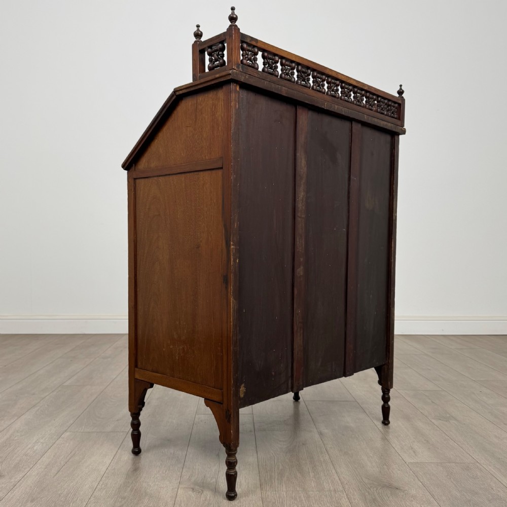  Antique 20th Century Liberty & Co Style Bureau In Walnut  View V