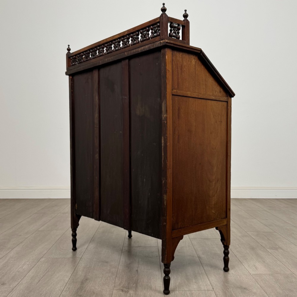  Antique 20th Century Liberty & Co Style Bureau In Walnut  View VII