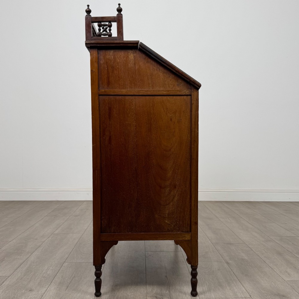  Antique 20th Century Liberty & Co Style Bureau In Walnut  View VIII