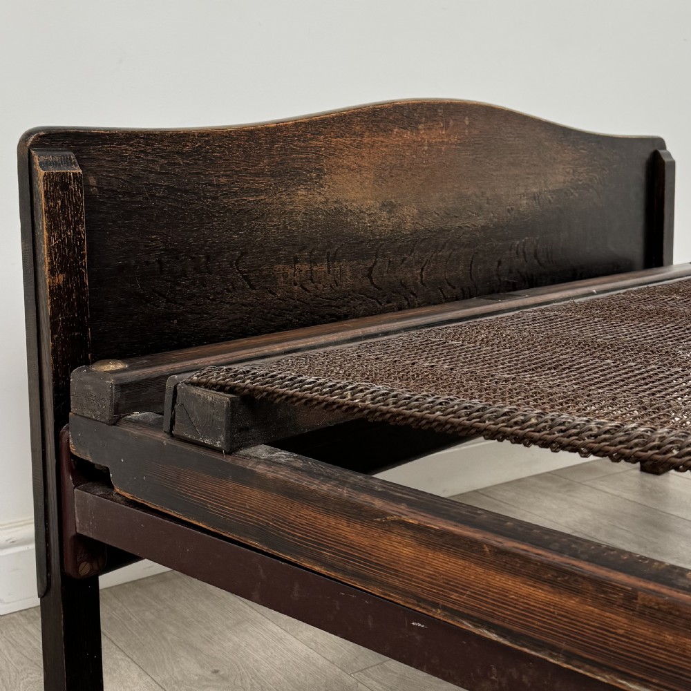  Antique 20th Century Good Quality Double Bed In Oak View V