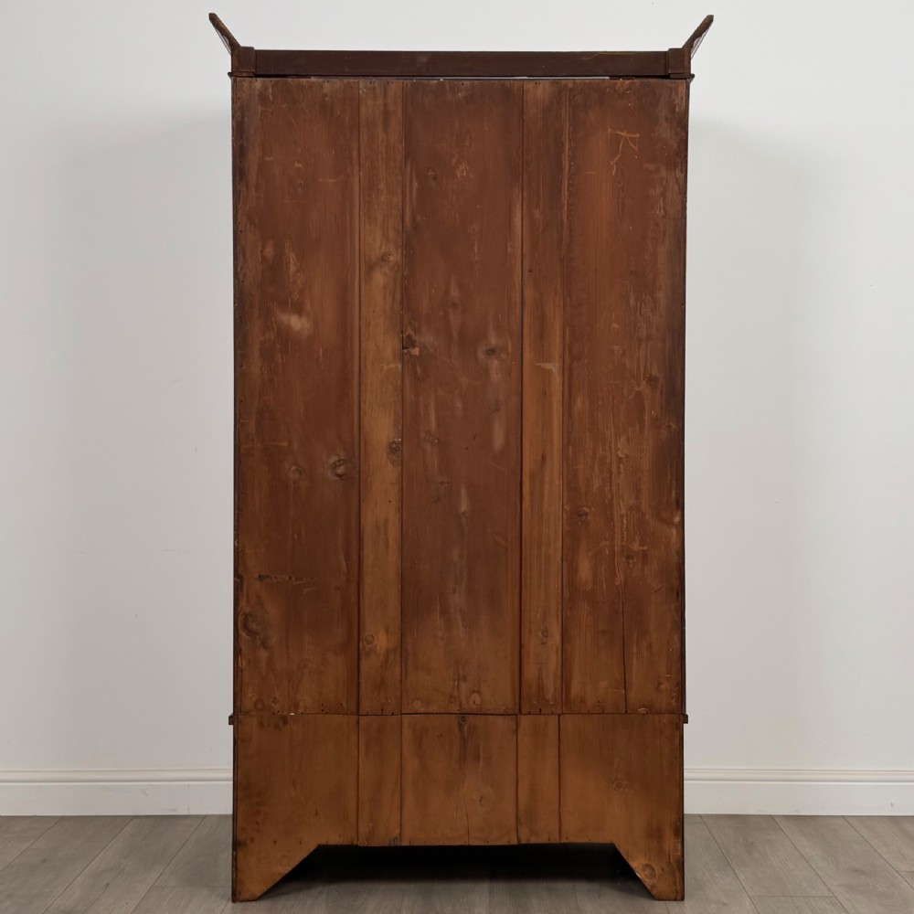 Antique 20th Century Edwardian Wardrobe In Walnut View VI