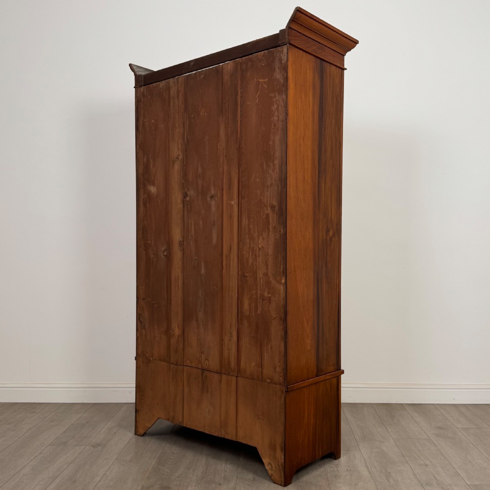 Antique 20th Century Edwardian Wardrobe In Walnut View VII