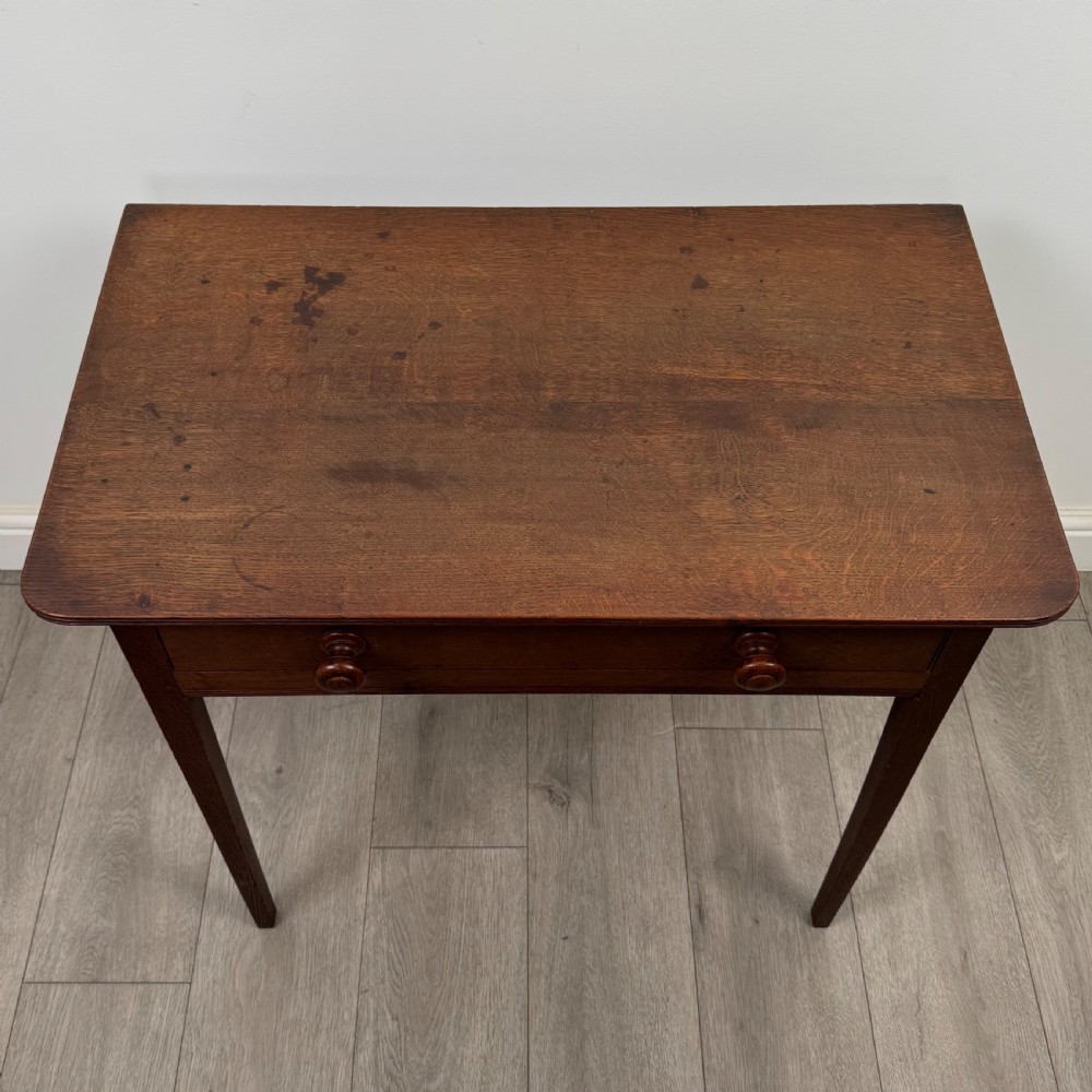  Antique 18th Century Georgian Writing Table In Oak View IX