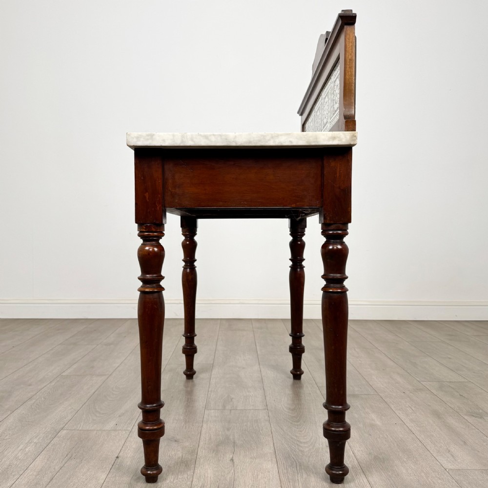  Antique 19th Century Marble Top Washstand In Mahogany  View III