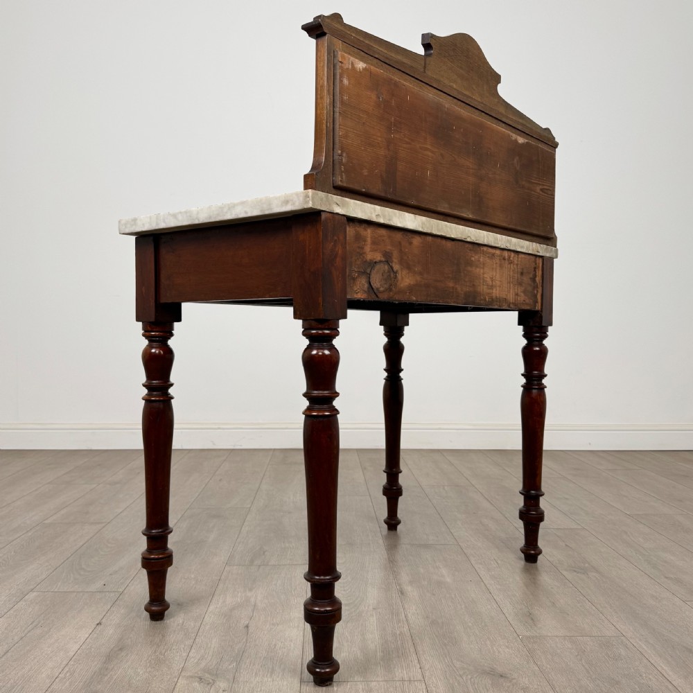  Antique 19th Century Marble Top Washstand In Mahogany  View IV