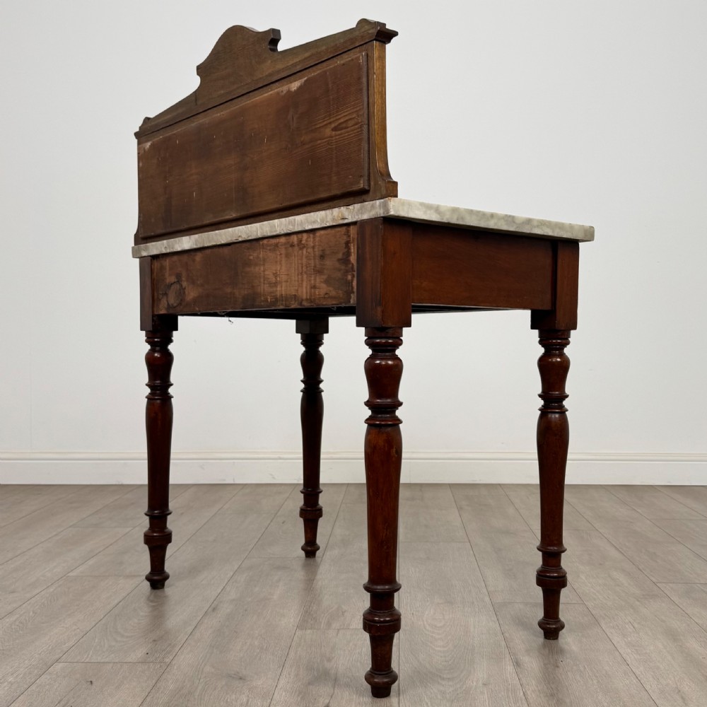  Antique 19th Century Marble Top Washstand In Mahogany  View VI